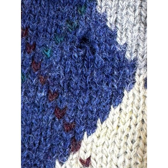 Highland size L vintage 100% wool argyle sweater *flawed - Picture 6 of 7